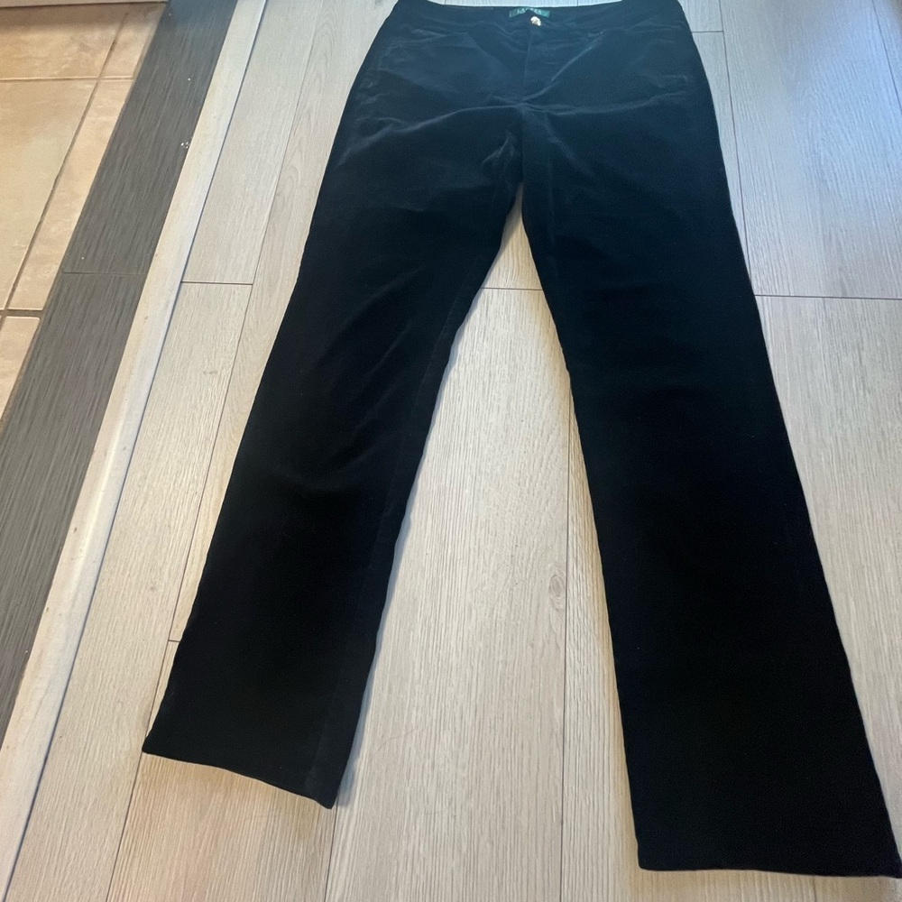 Ralph Lauren velvet black pants